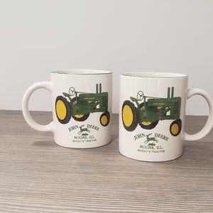 SET OF TWO JOHN DEERE COFFEE MUGS